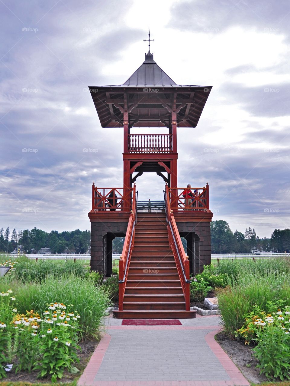 Oklahoma Clocker's Tower. Saratoga Horse Haven and it's newest clocker's tower overlooking the Oklahoma training track. 
Zazzle.com/Fleetohoto