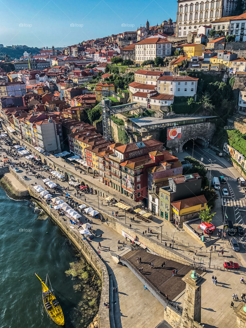 The view from up above Porto and Rio Douro 