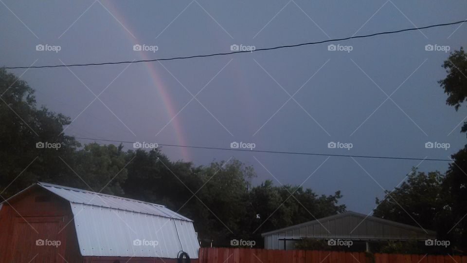 double rainbow. its hard to see but there were two