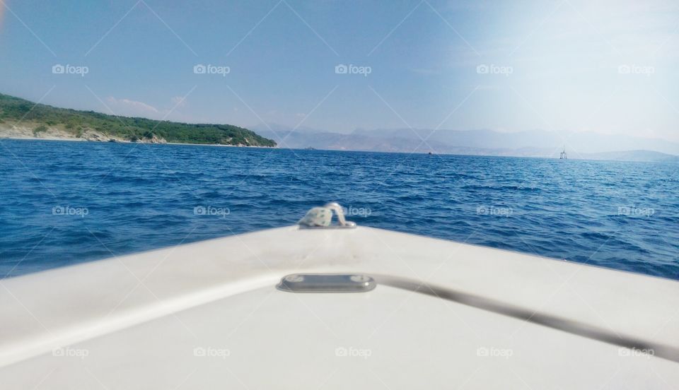 view from the bow. Greece 