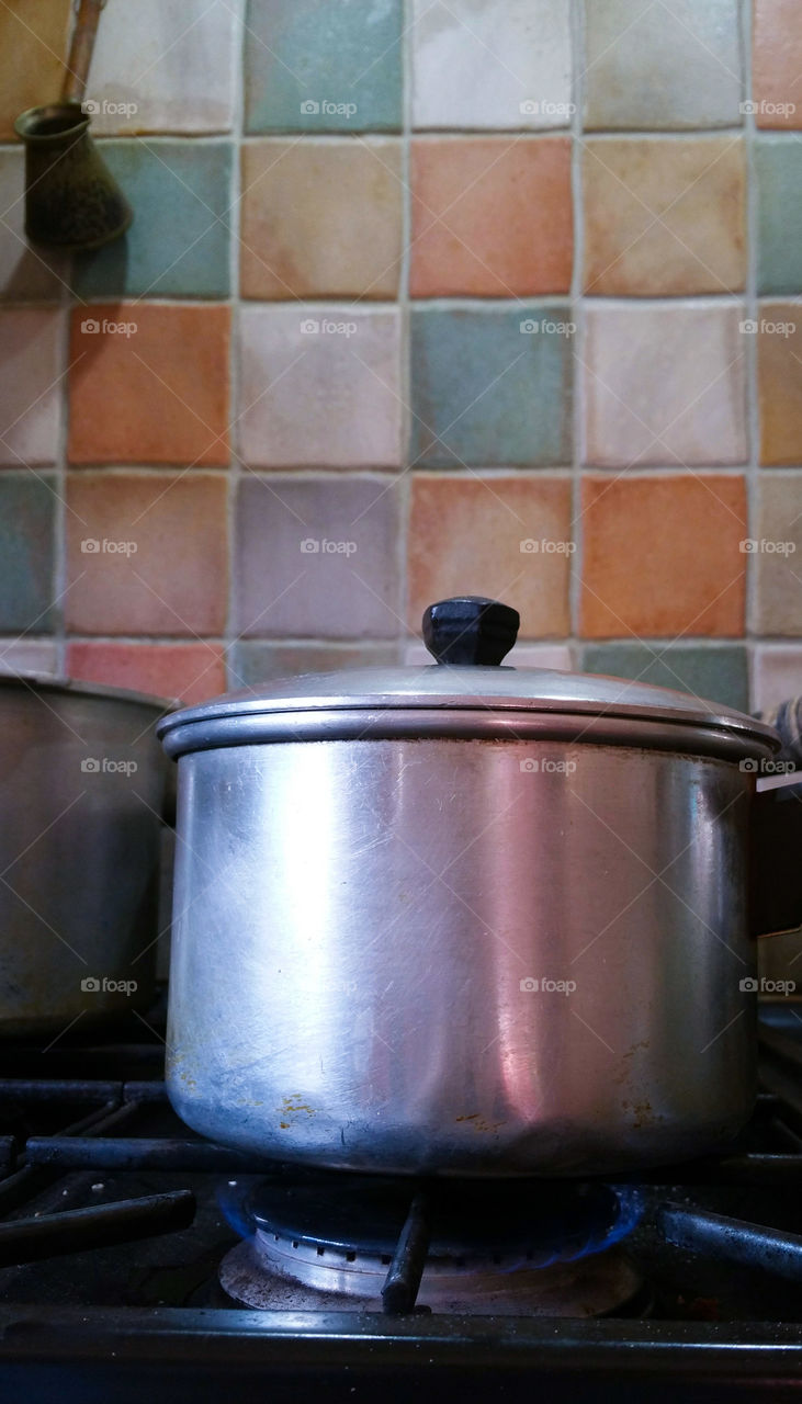 Casseroles on a cooker