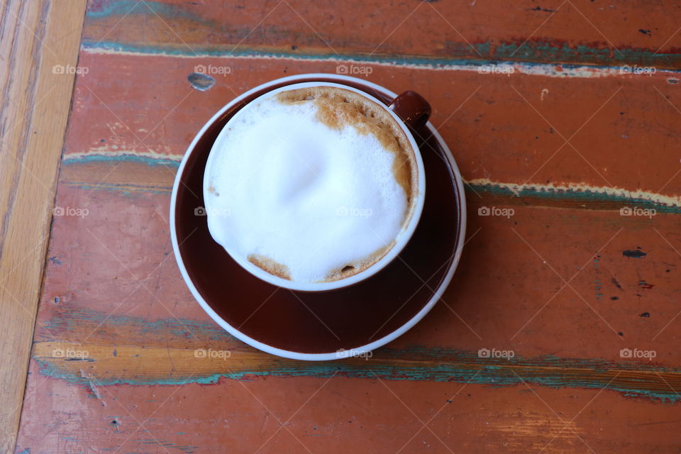 Cappuccino on a table 