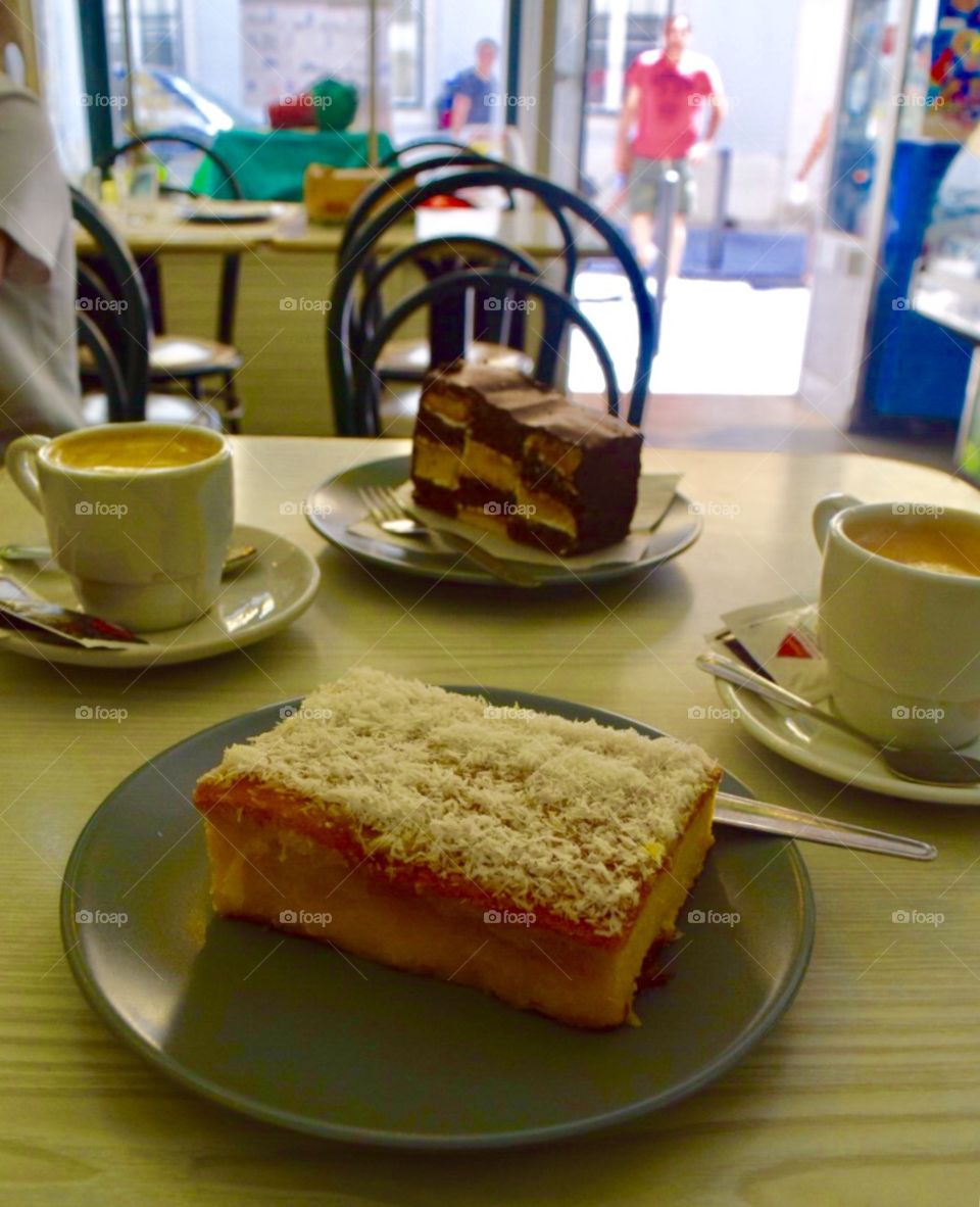 Local coffee shop in Lisbon 
