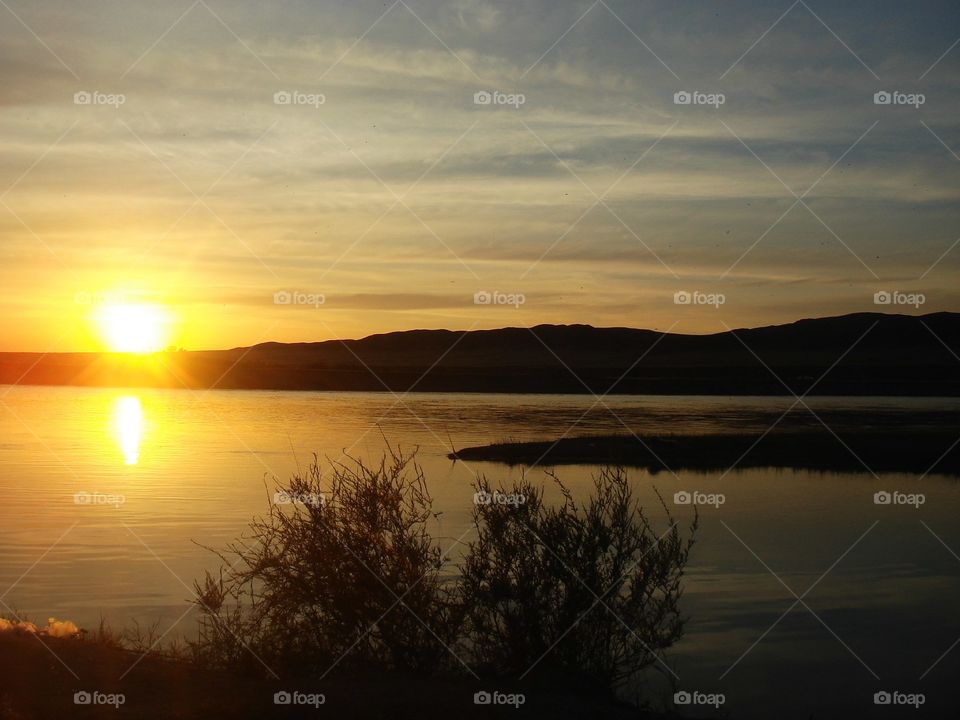 Sunset, Dawn, Water, Sun, Lake