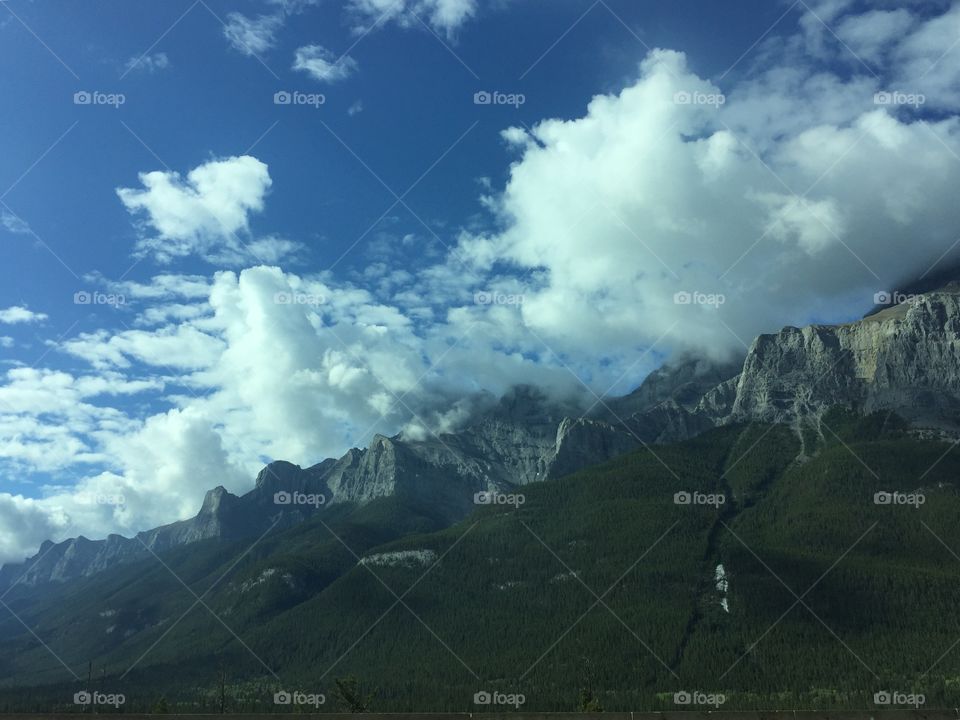 A wall of mountains as far as you can see.