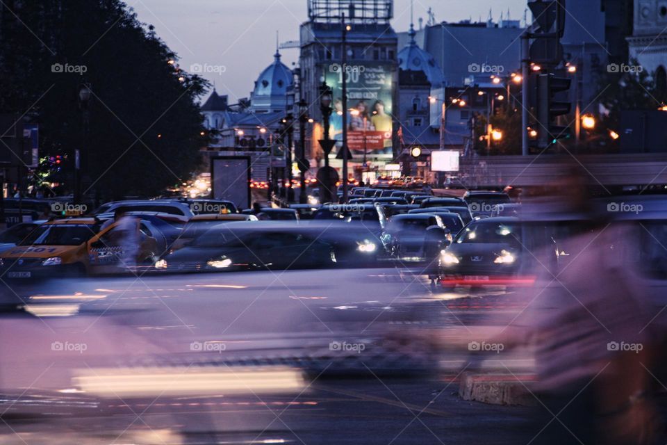 Busy Town. Bucharest in the middle of the night 