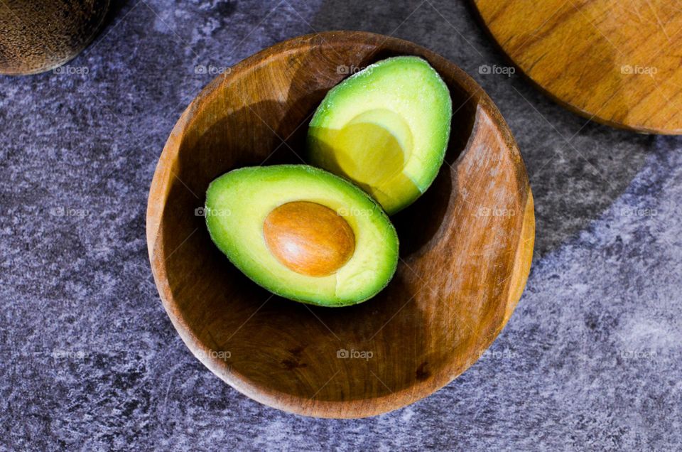 wood and avocado