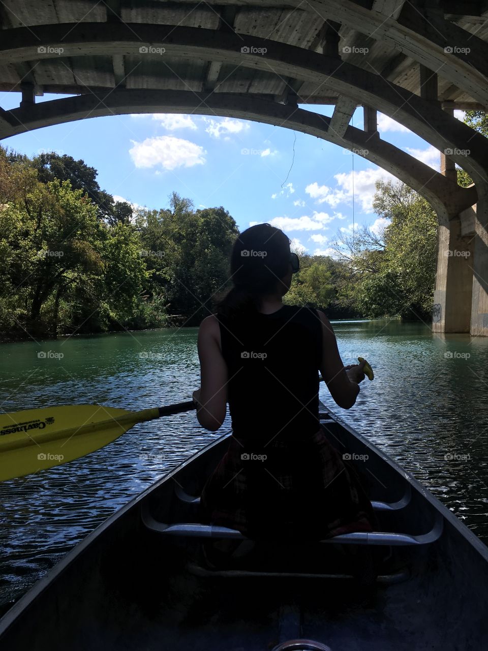 Town Lake canoe ride. Austin, TX.