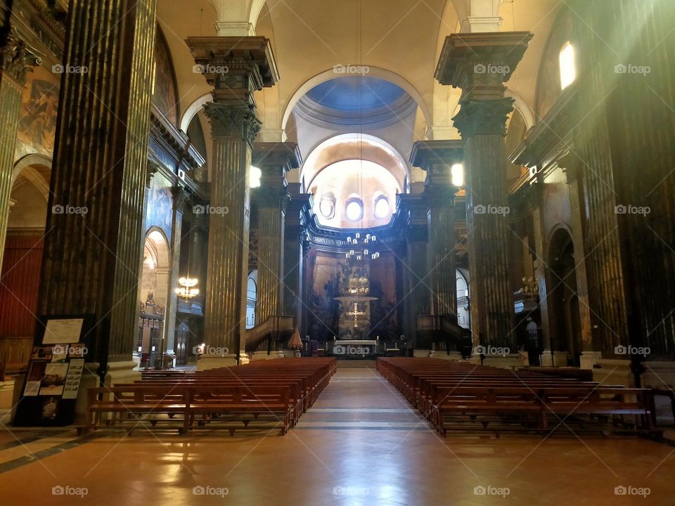 Inside the Vich cathedral, Barcelona