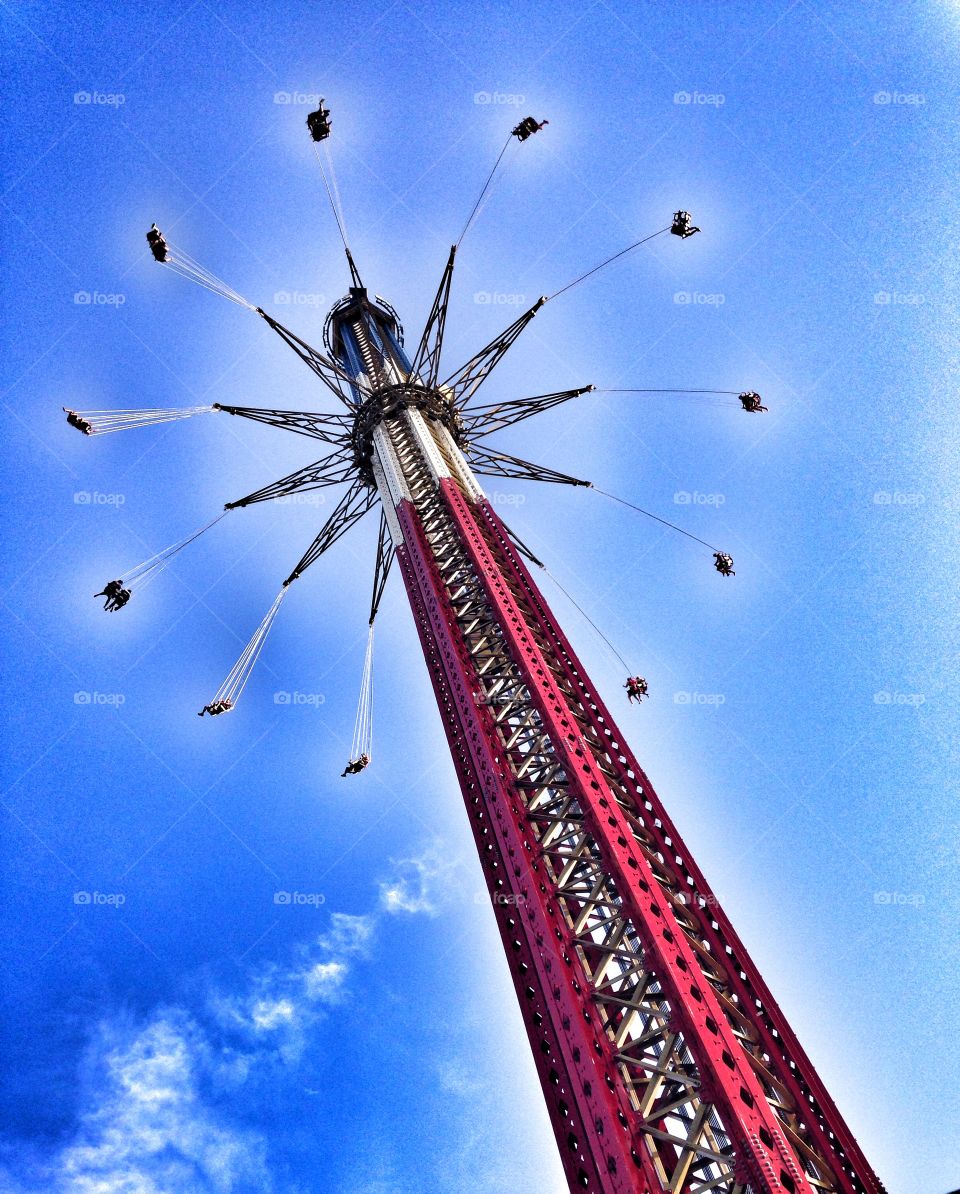 What a view!. Sky screamer ride at six flags 