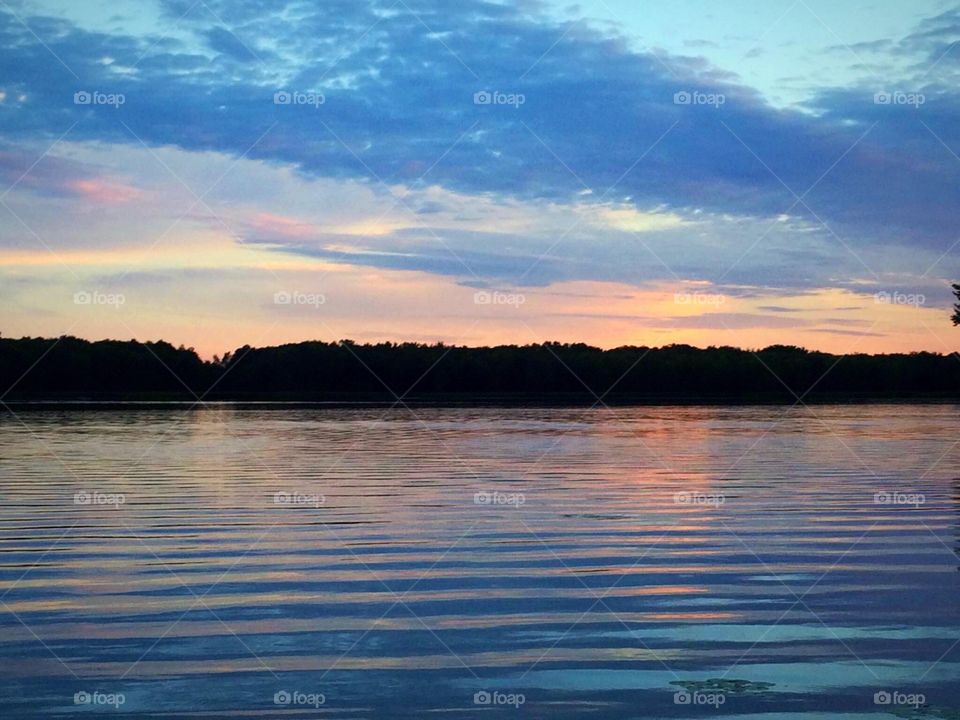 Sunset on the lake