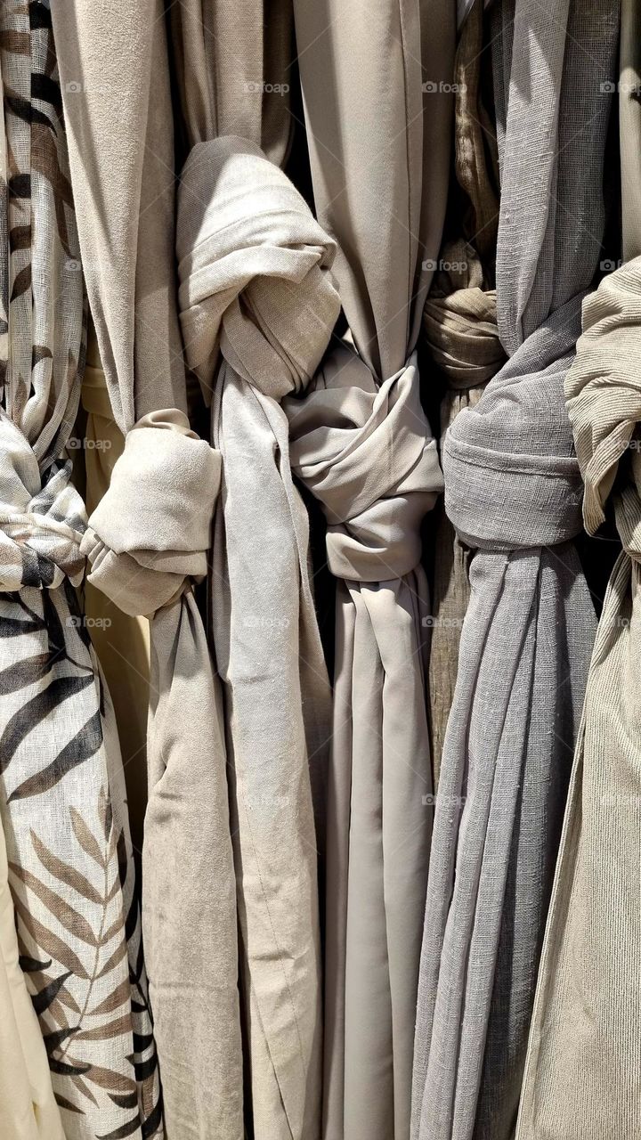 The texture of the fabrics