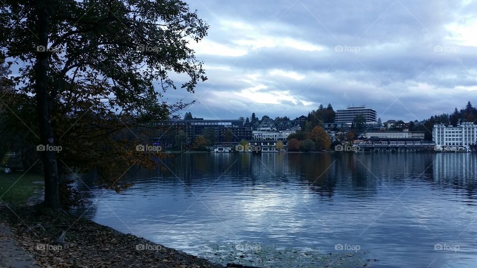 Stormy sky over Lake Bled