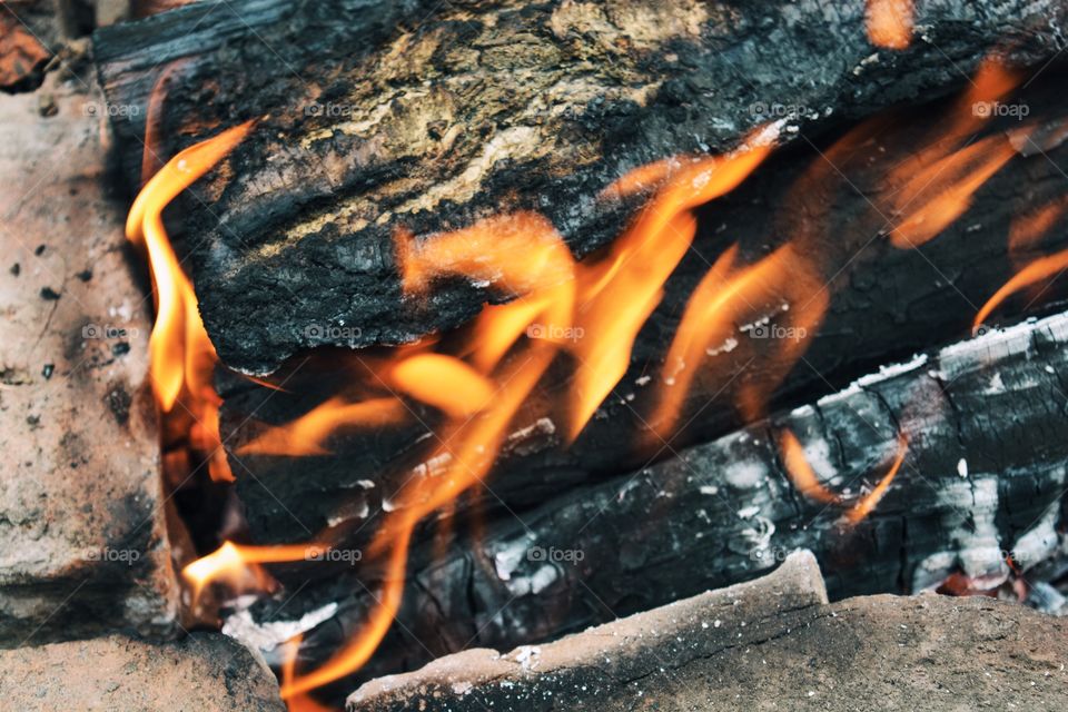 Closeup of campfire