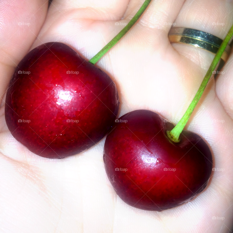 green red cherries ring by leta