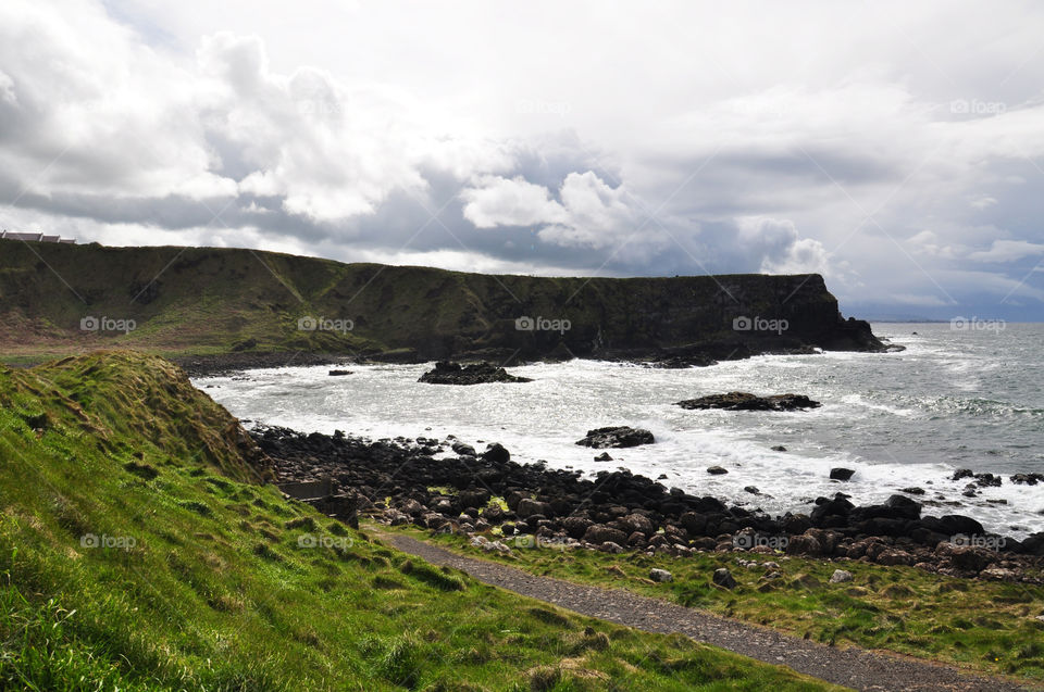 the nothern ireland coast. seashore