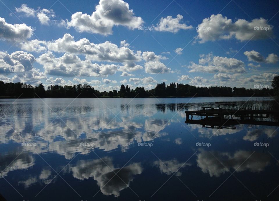 Morning on the lake in Poland 