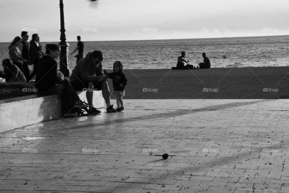 Family time. Photo taken in the harbor of Thessaloniki