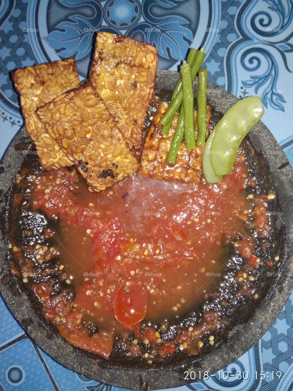 food Indonesia tradisional vegetarian spicy Chili tomato