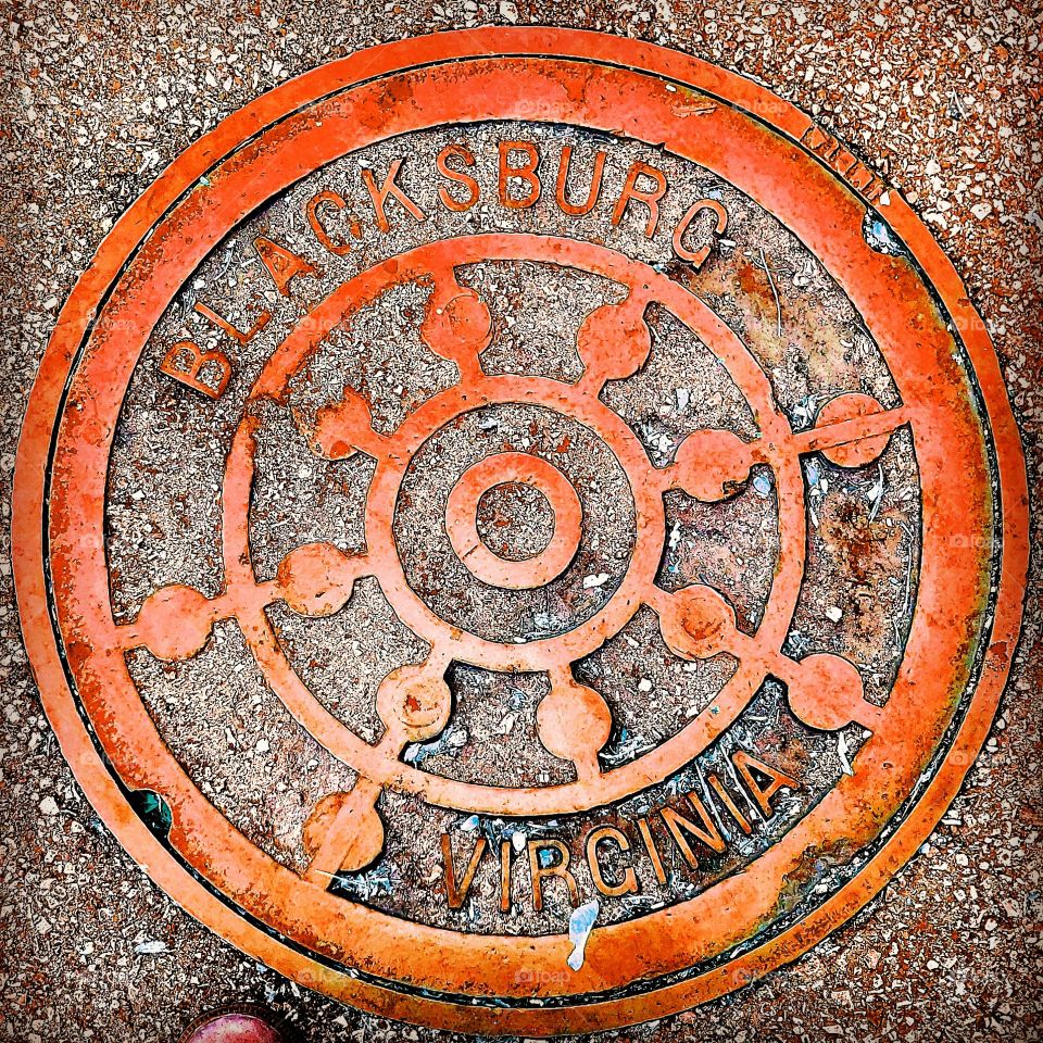 manhole cover in my hometown