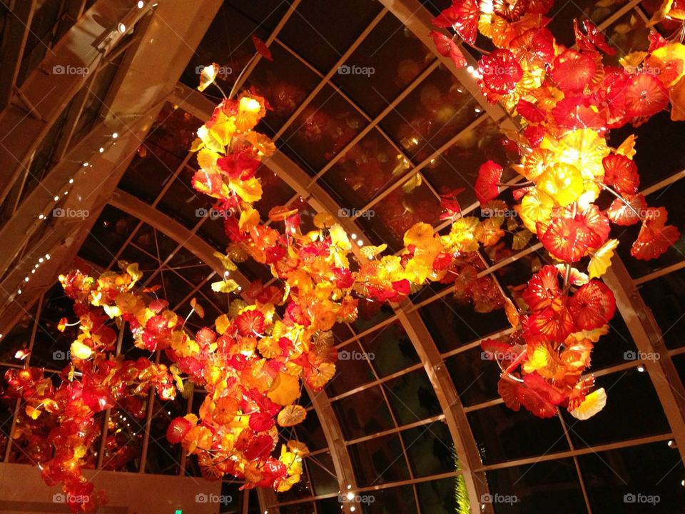 Blown glass at the chihuly glass garden 