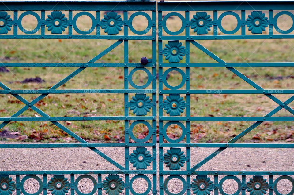 Full frame shot of iron fence.