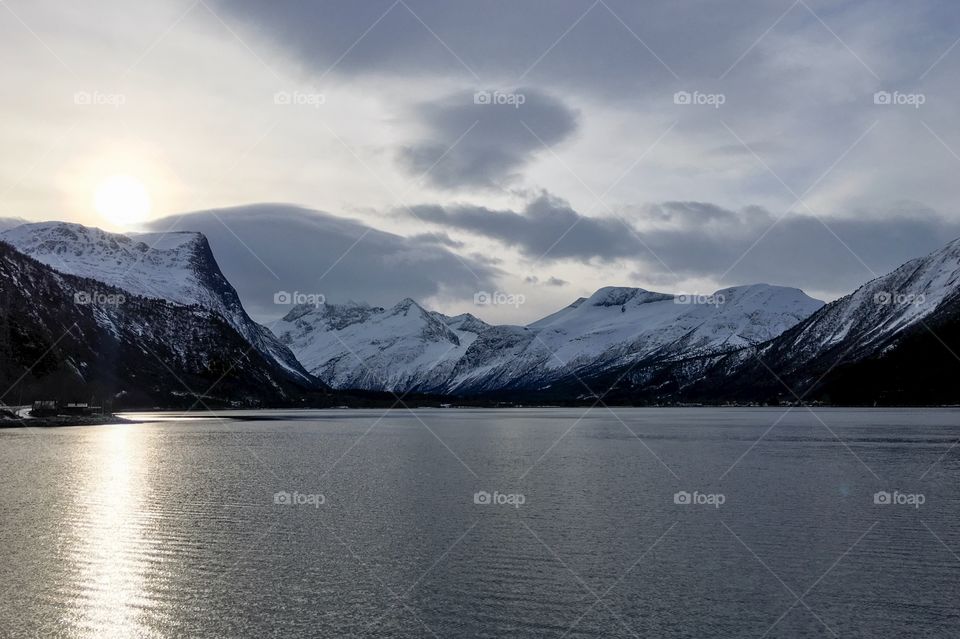 Mountain and fjord 