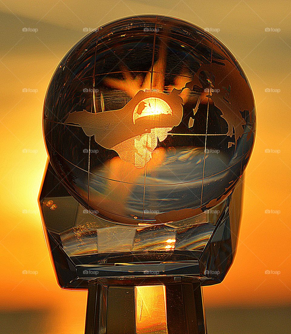 Memories of Summer - A Mystic sunset through a Crystal Ball