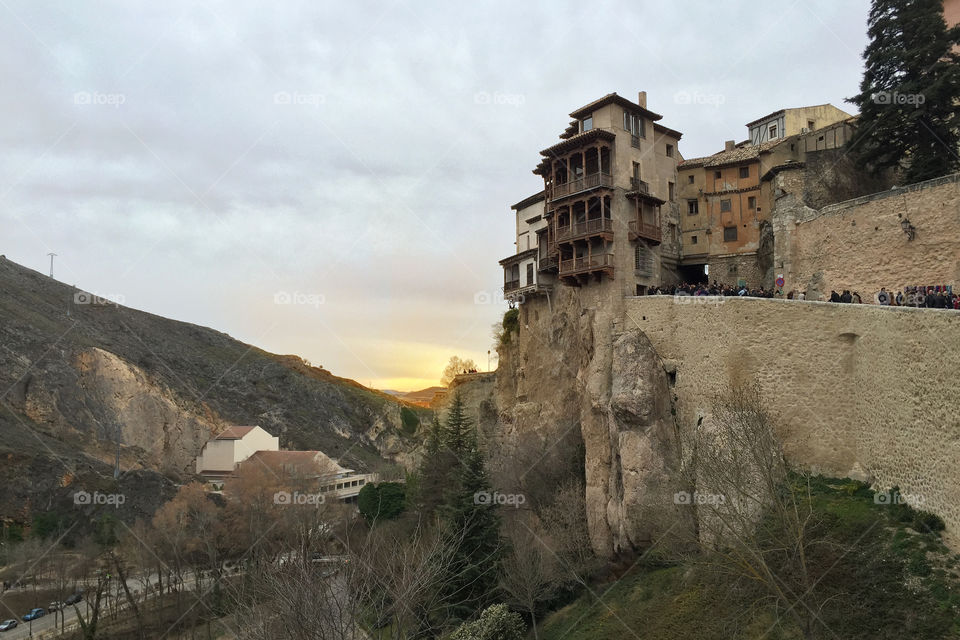 "Hanging" houses in Cuenca