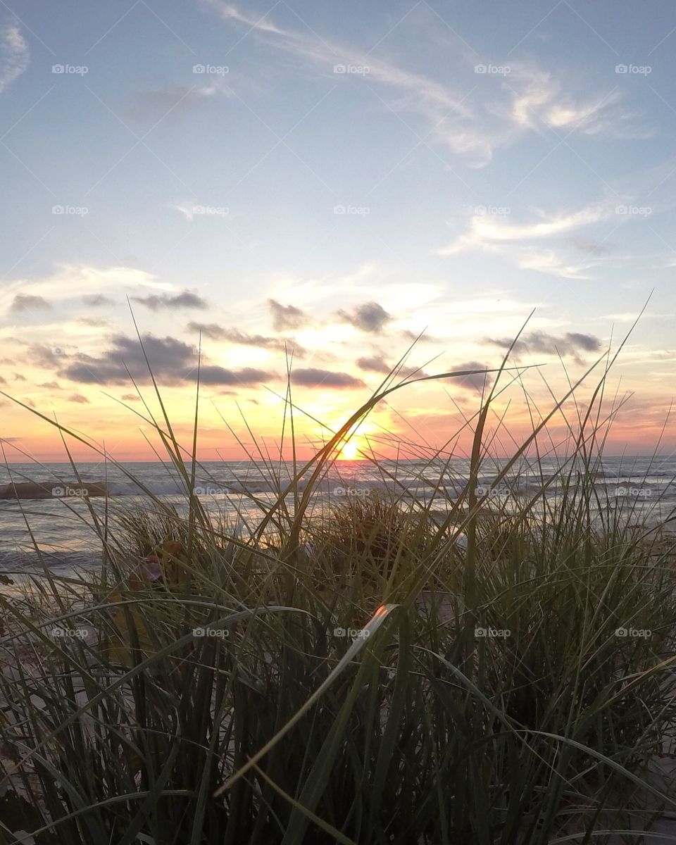 Sunset from the beach! Grand haven Michigan 