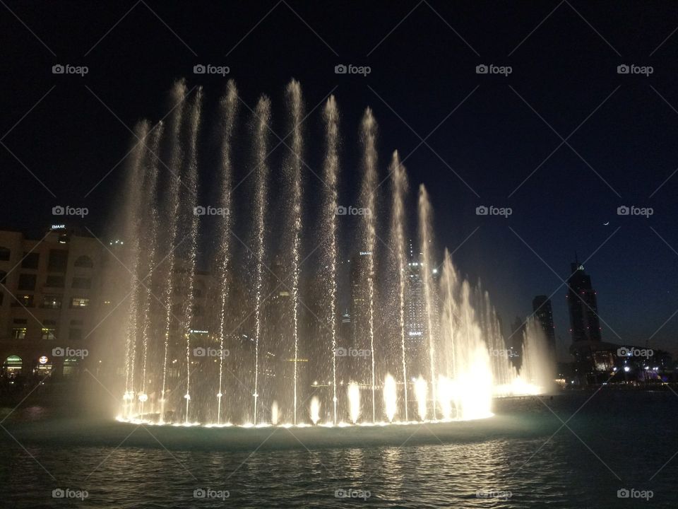 Water Show with music  at Dubai mall