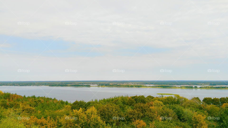 boundless water spaces of the Dnieper River in Ukraine