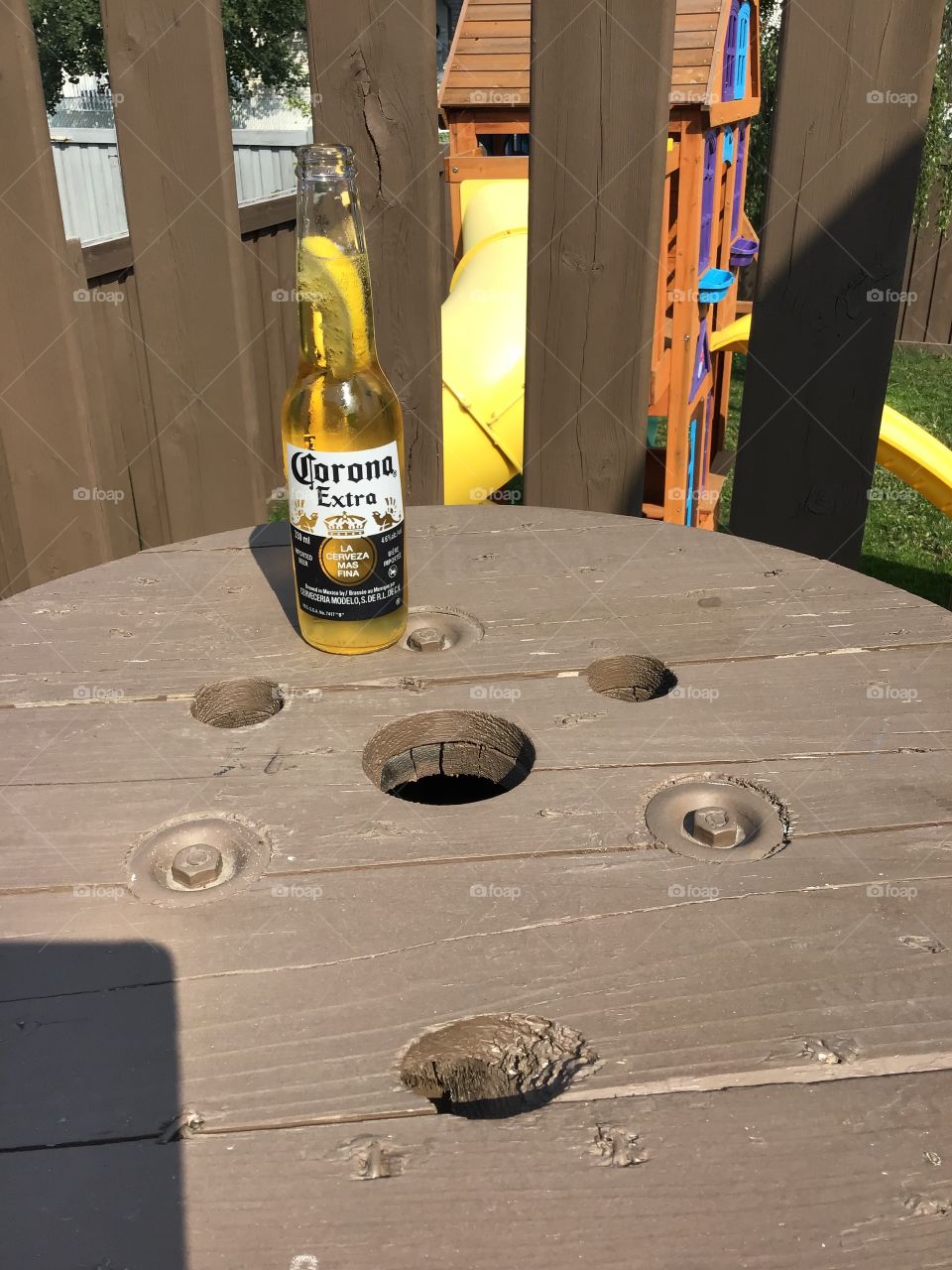 Corona on the deck