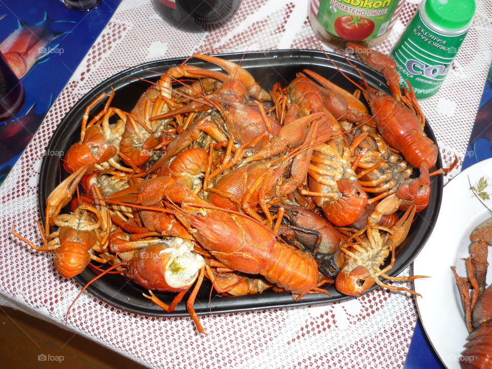 Crabs in a plate