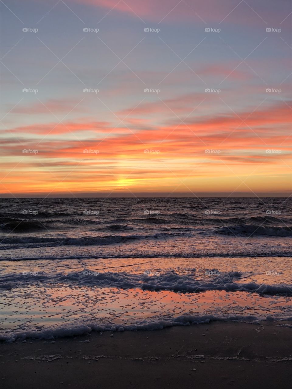 The morning sunrise shot from Tybee Island, Georgia is always beautiful, even when winter storms are on the approach.