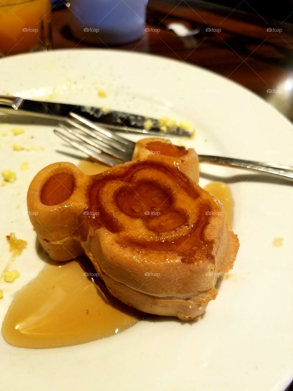 Mickey Mouse waffle at Ohana