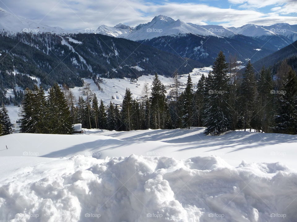 Winter scenery in the Alps