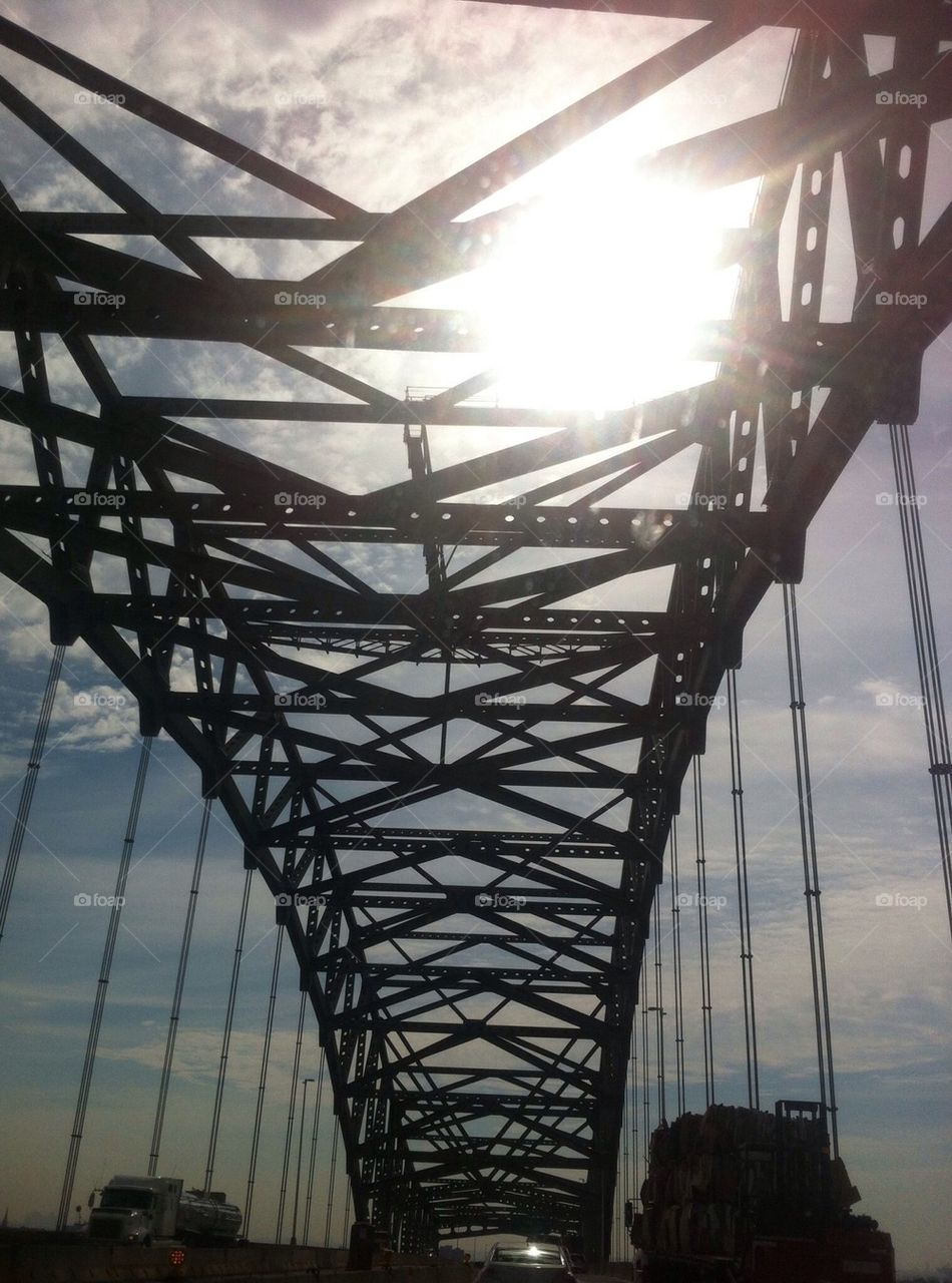 glare new york bridge sun by bennicoffb