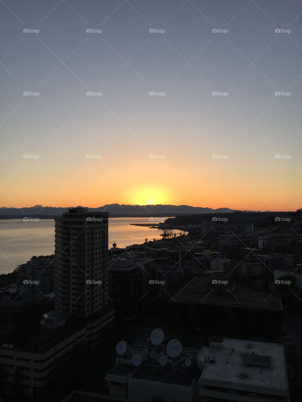 Beautiful sunset in Seattle