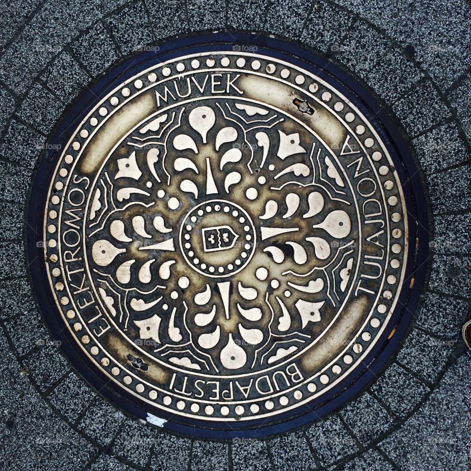 Manhole cover in Budapest