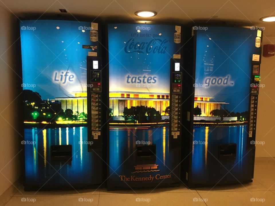 Coca Cola personalized Kennedy Center vending machine! Life tastes Good!
