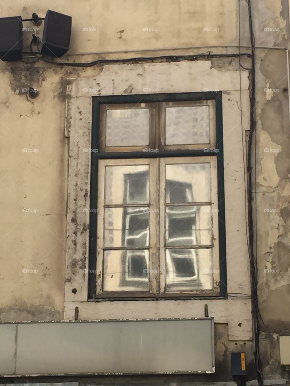 View of a window in a window 