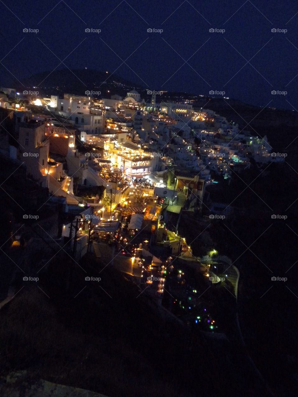 Santorini at night 