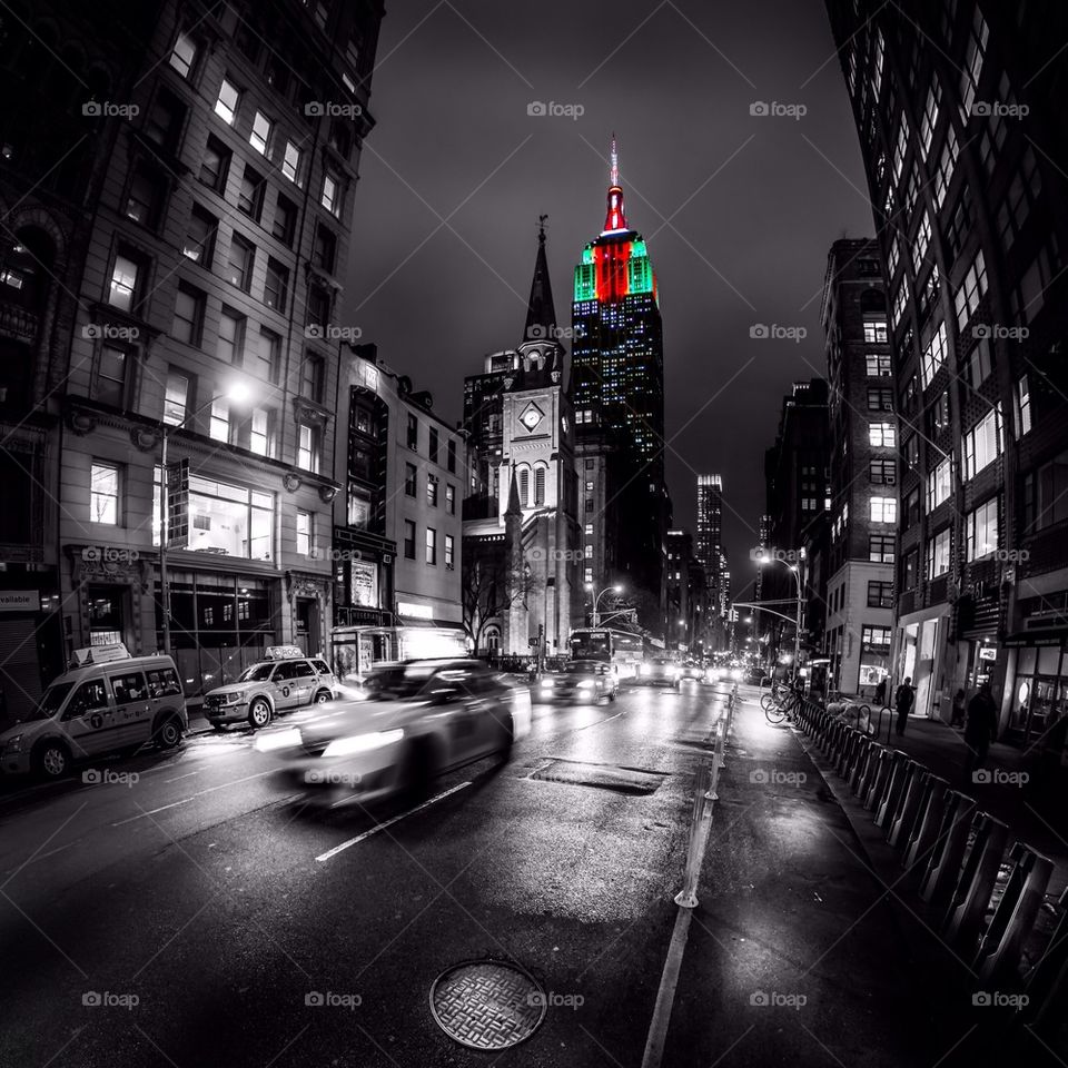 New York City in lights
