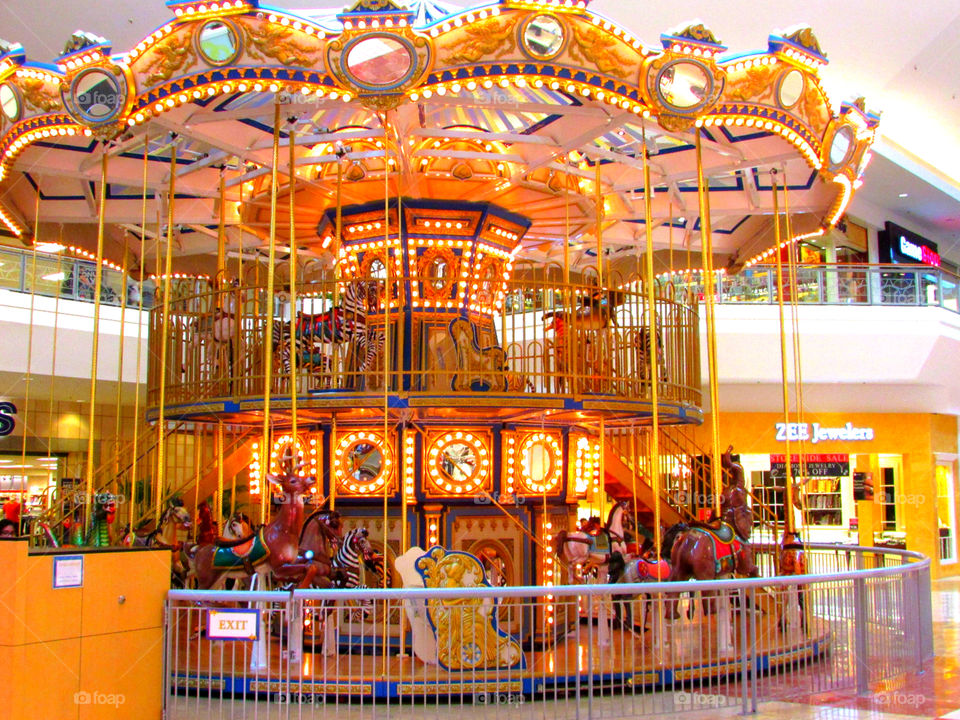 two-story ferris wheel. at a Fairfield mall
