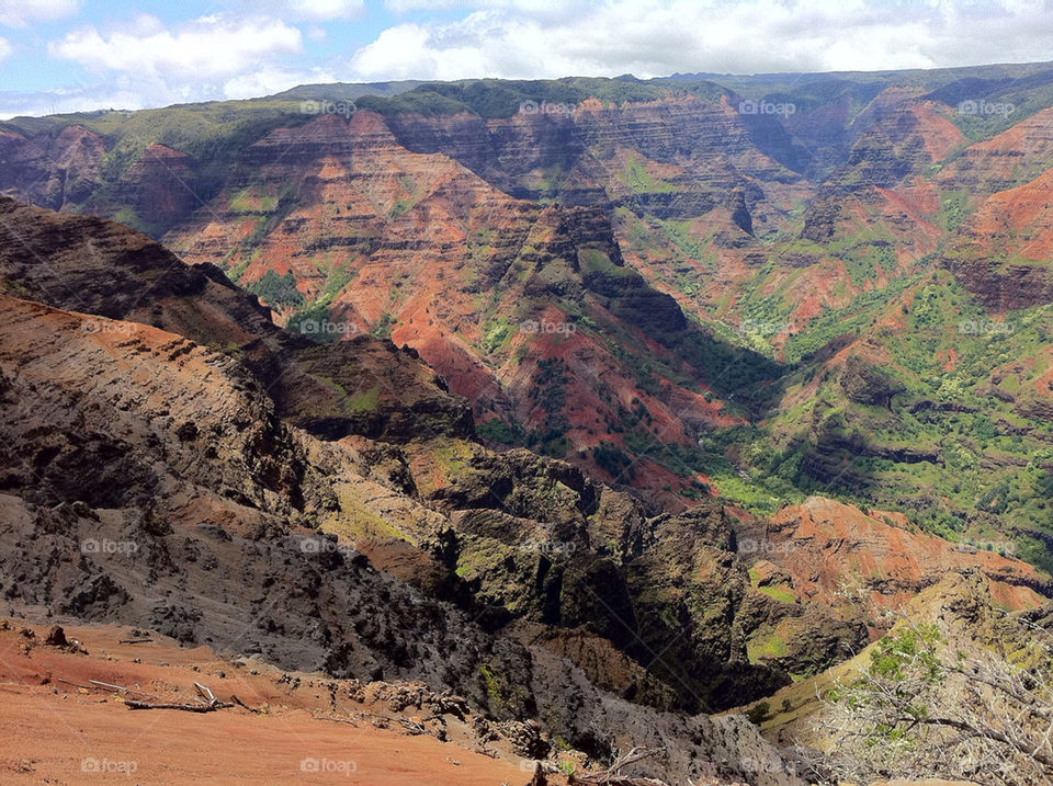 mountains natures united states kauai by illusionfactory