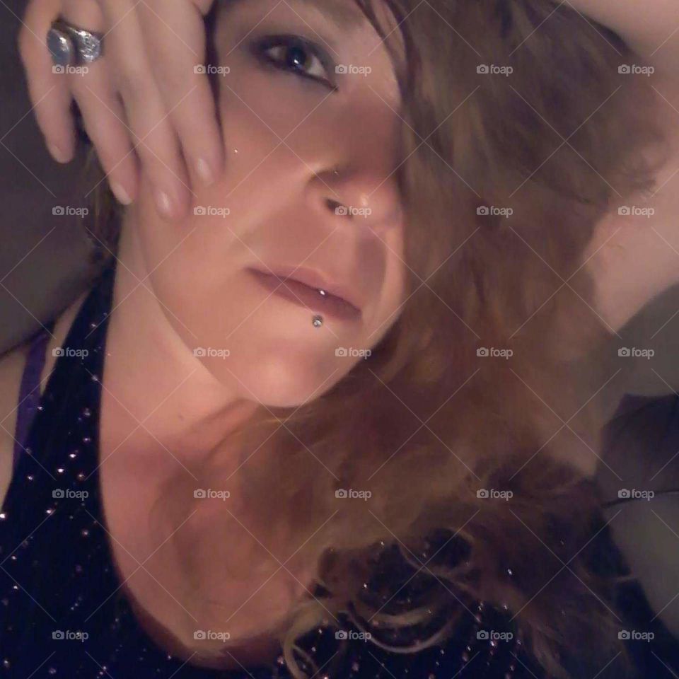 Fairy kiss piercing on a red head