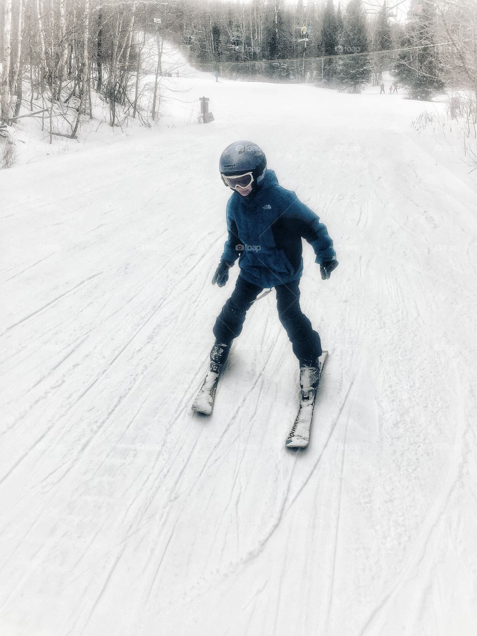 Little Boy Skiing Titus Mountain