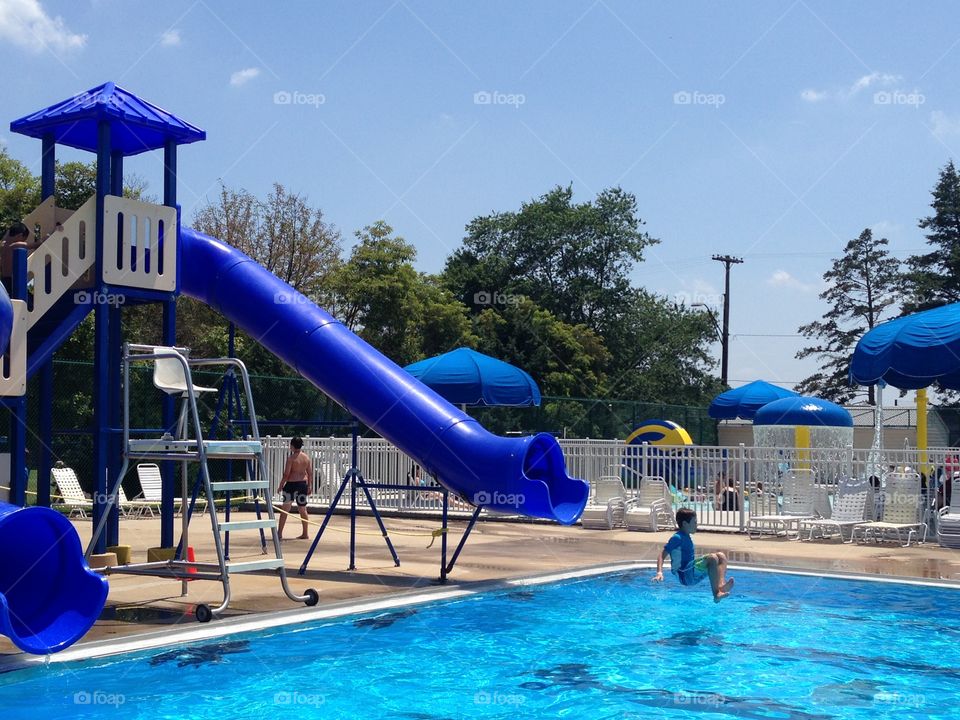Water Slide Splashing