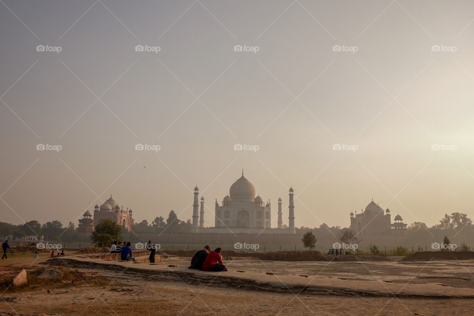 Sunset at Taj Mahal 